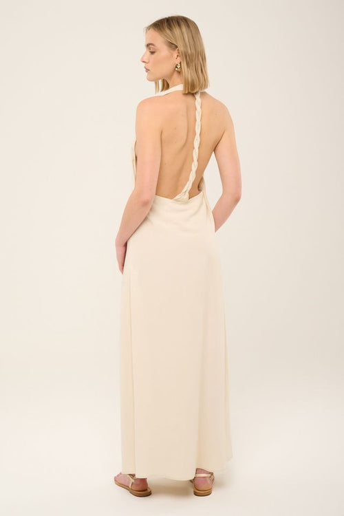 Women's Eolienne Dress - Made in Italy - Viscose & Linen - Size 38