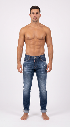 DSQUARED2 Jeans Uomo Blu Cotone