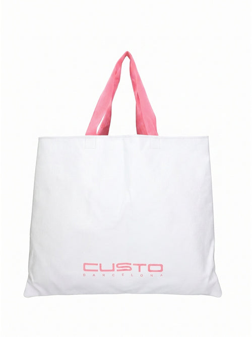 Azelia Chic Women's Shopper Bag - 70% Cotton - PU Leather
