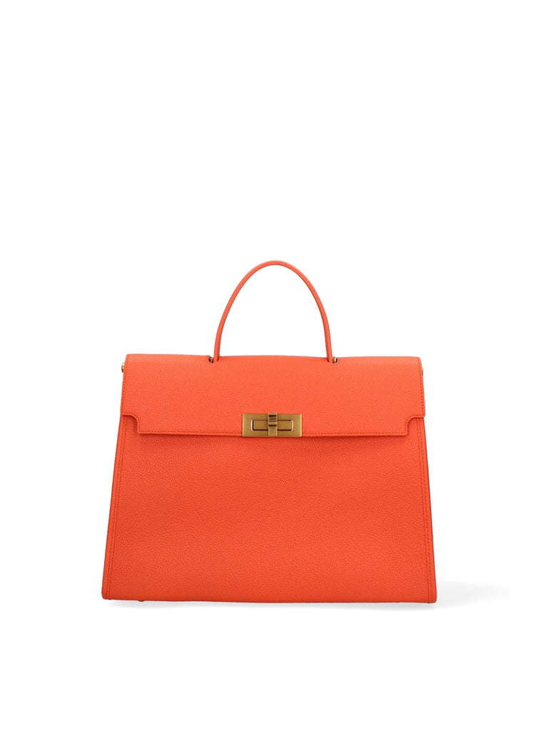 Women's Handmade Italian Leather Handbag - Zaffiro Lux Model - 100% Leather