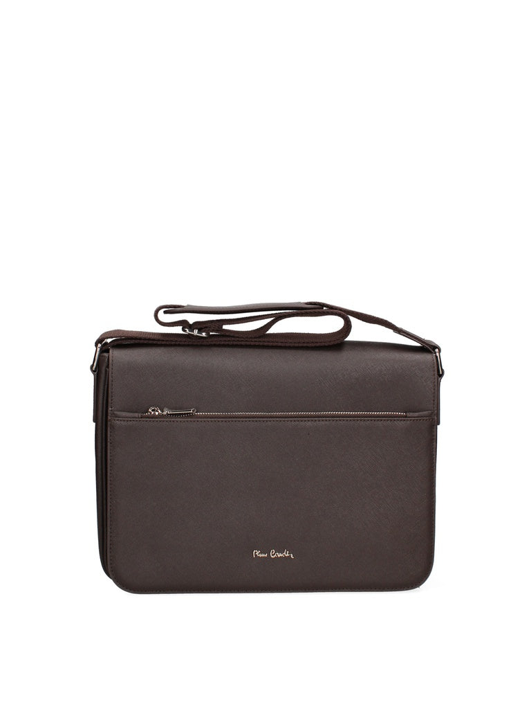 Women's Shoulder Bag - Genuine Leather - Polyester