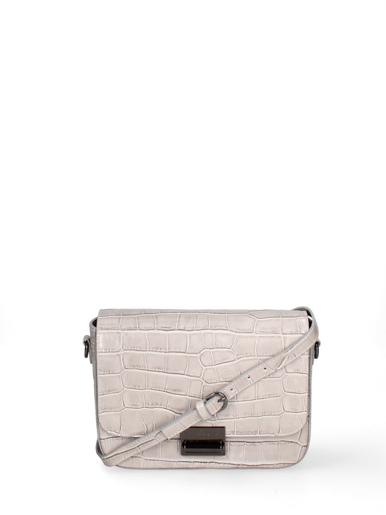 Women's Shoulder Bag Made in Italy - Elora Prime - Genuine Crocodile-Effect Leather