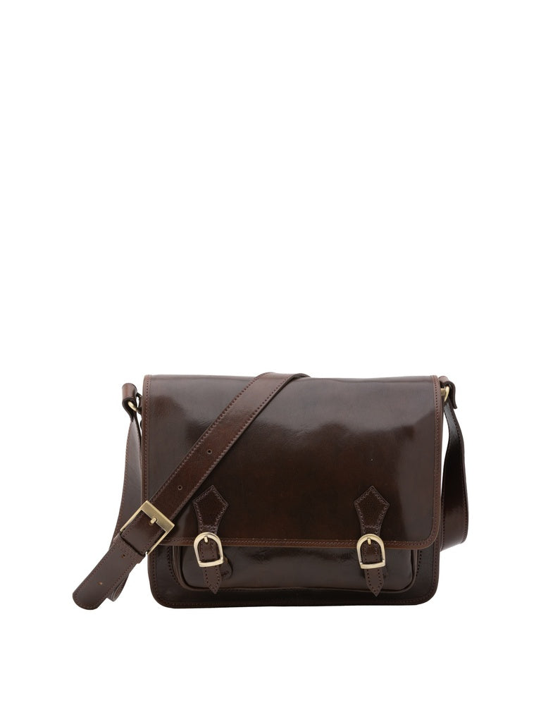 Women's Shoulder Bag - False Design - 100% Leather