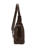 Men's Genuine Leather Shoulder Bag - False Model - Made in Italy