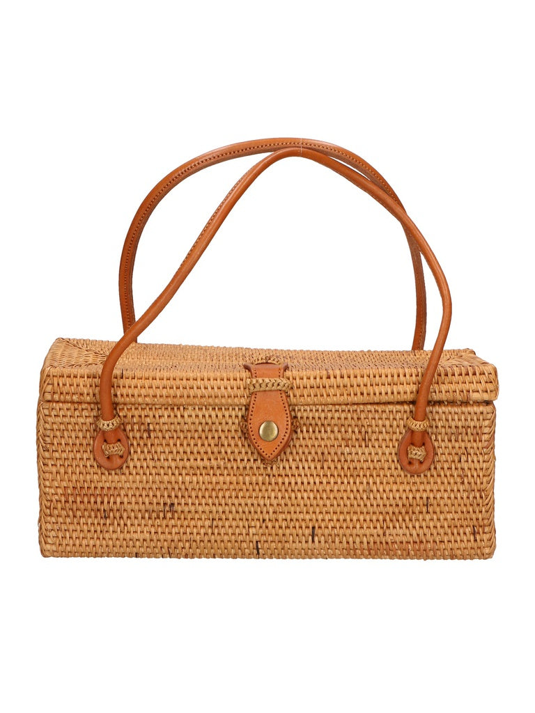 Women's Shoulder Bag - Lea Model - Rattan