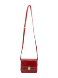Women's Shoulder Bag - False Design - Genuine Leather