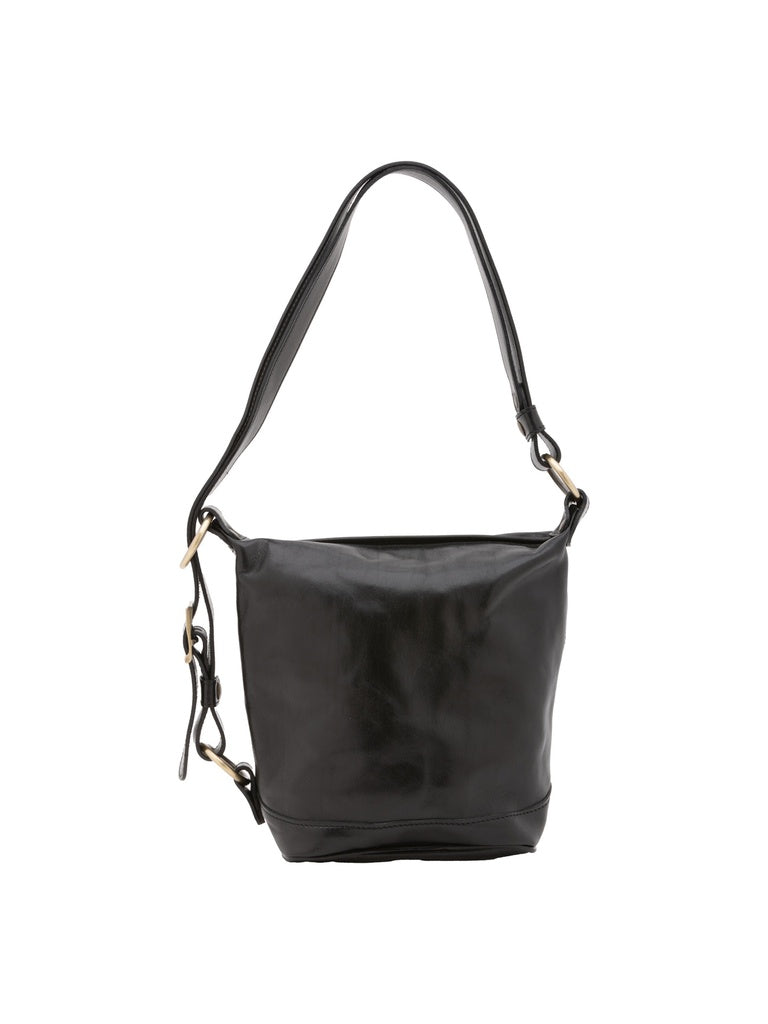 Women's Bucket Bag - False Design - Genuine Leather