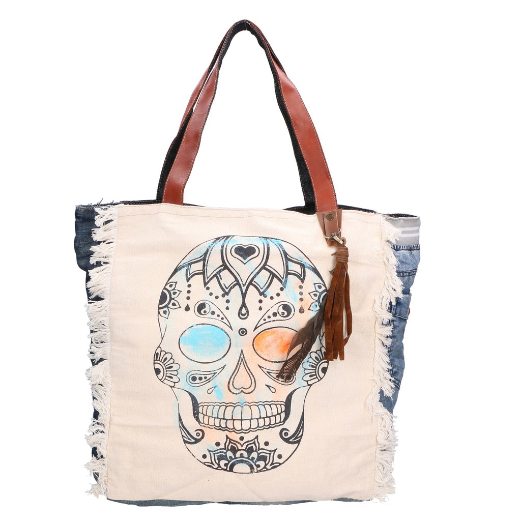 Women's Shoulder Bag - Jamila Model - Cotton & Denim