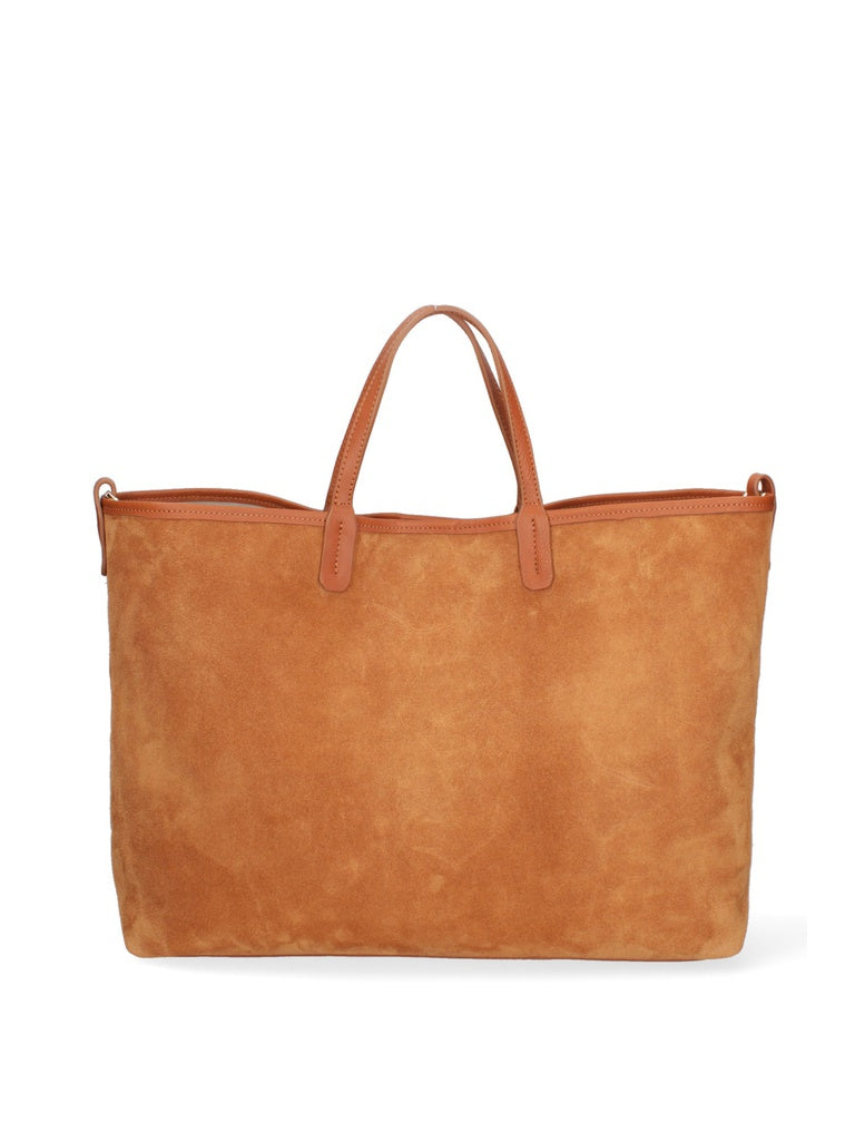 Women's Handbag - False Model - Suede Leather
