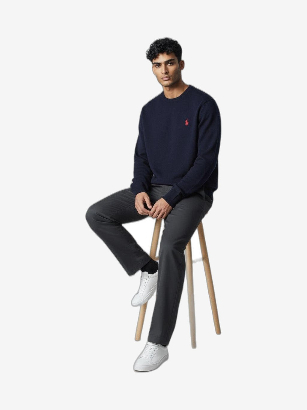 U.S. POLO Maglia Girocollo Uomo Blu Cotone
