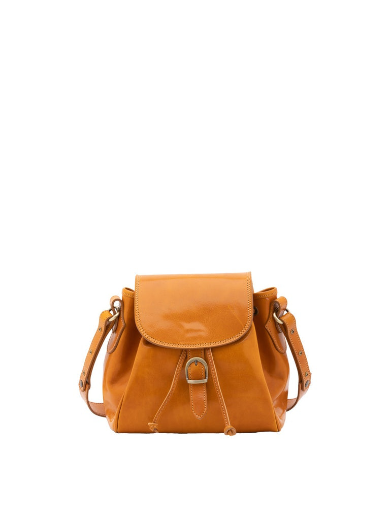 Women's Bucket Bag - False Design - Genuine Leather