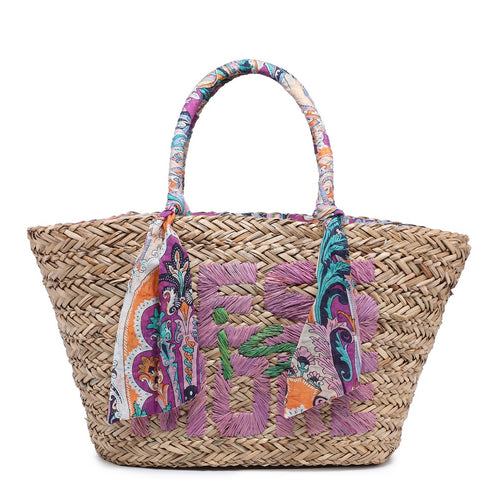 Women's Rattan Shopper Bag - Tote Style - Summer