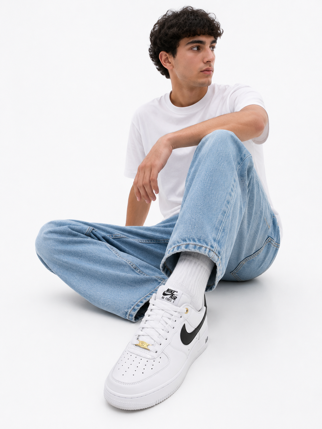 Scarpe Nike Air force1 Donna Bianco/Nero
