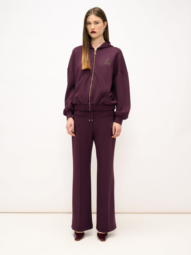 Women's Lavender Pants - Made in Italy - Viscose, Polyester, Spandex