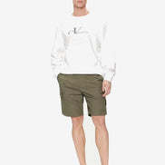 CALVIN KLEIN Felpa Uomo Bianco Cotone