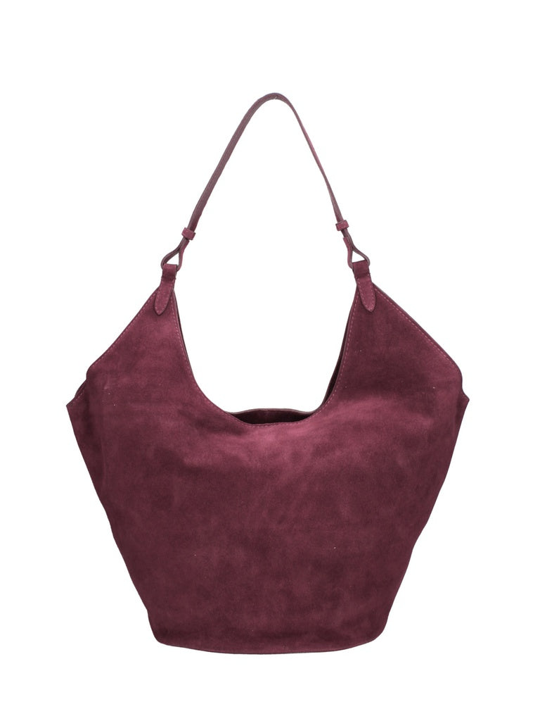 Women's Shoulder Bag - Lisboa Model - Suede Leather