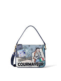 Women's Handbag - Bardonecchia Model - Polyester + Polyurethane