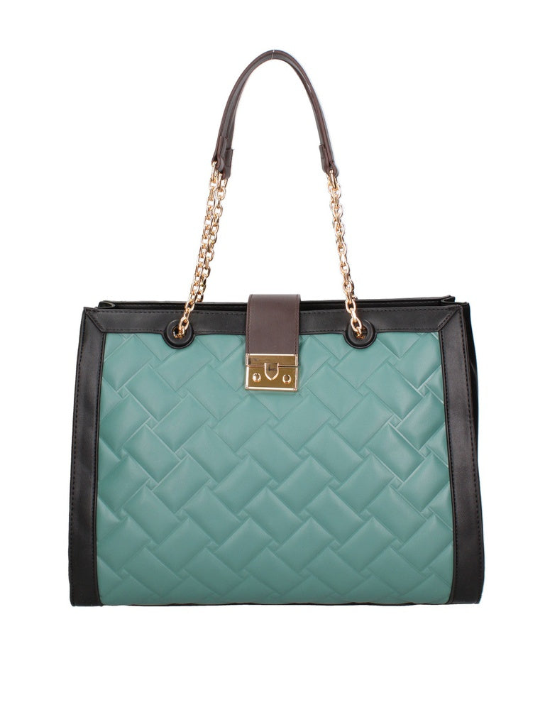 Women's Shopper Bag - Émeraude Model - Faux Leather
