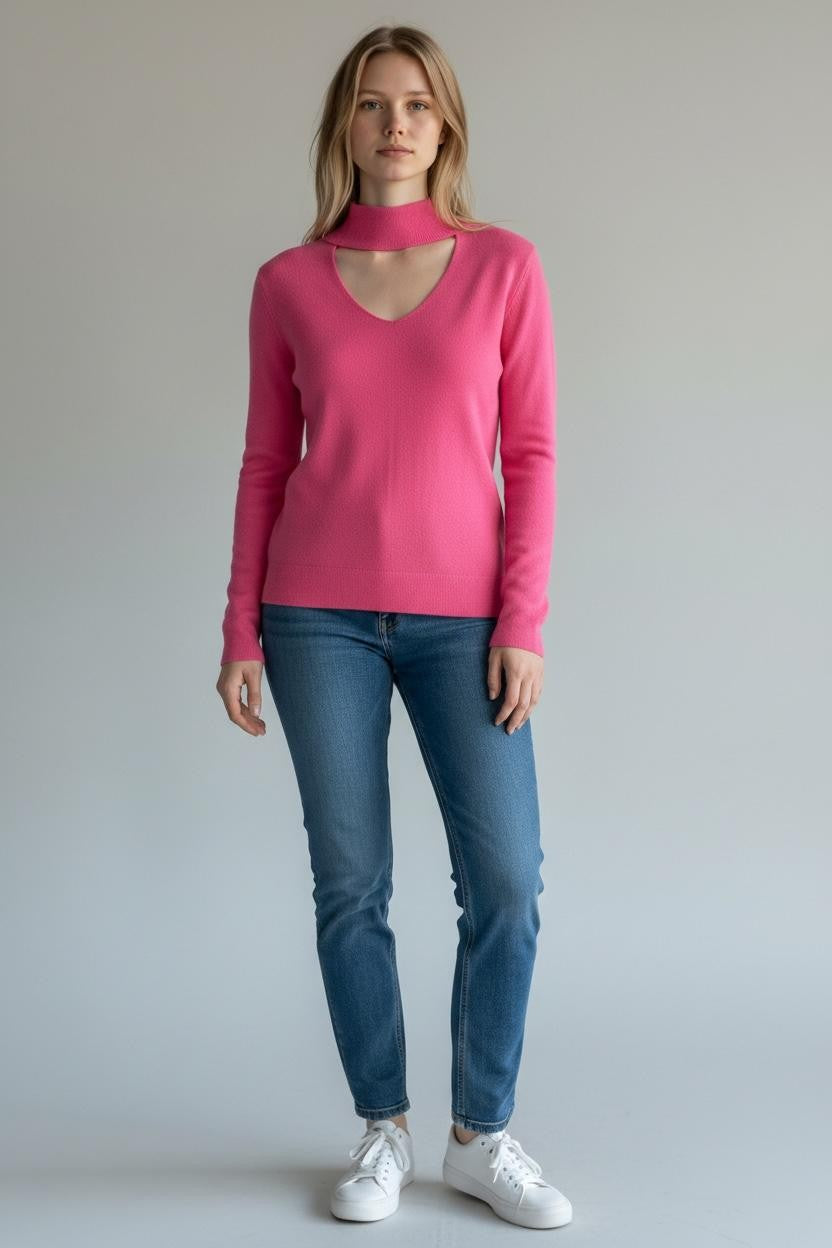 MARIUCCIA MILANO Girocollo Con Pistagna Donna Blu Cotone Girocollo