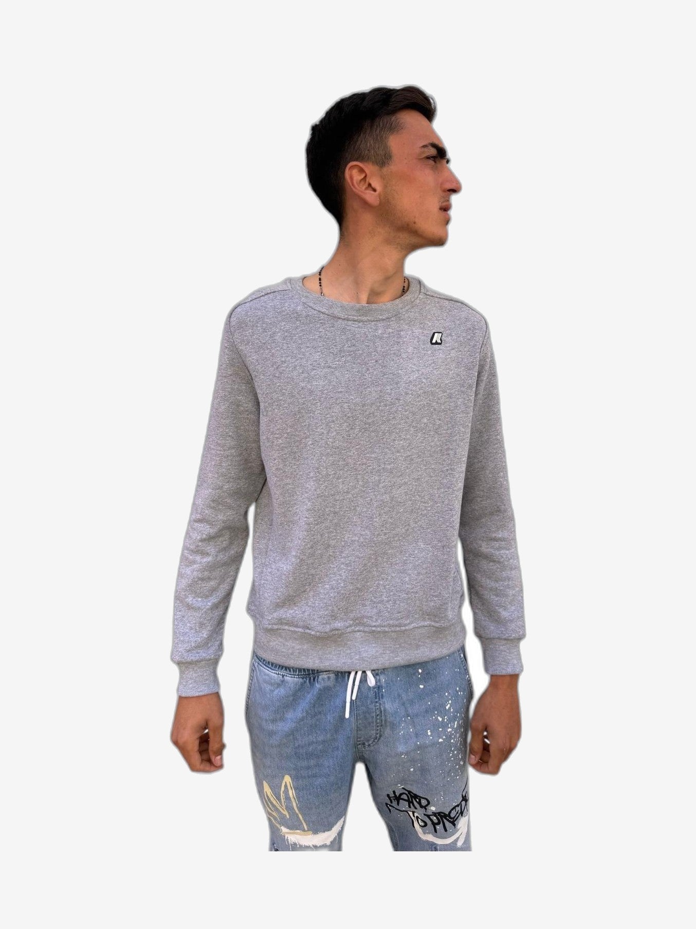 K-WAY Felpa Uomo Grigio Felpa