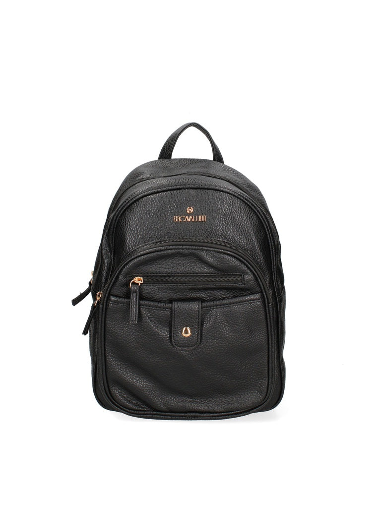 Women's Faux Leather Backpack - False Model - Casual