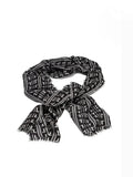 100% Cotton Men's Scarf - False Pattern - Made in Italy