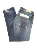 Men's Genuine Leather Jeans - Made in Italy - Albaflor Model - Size 40