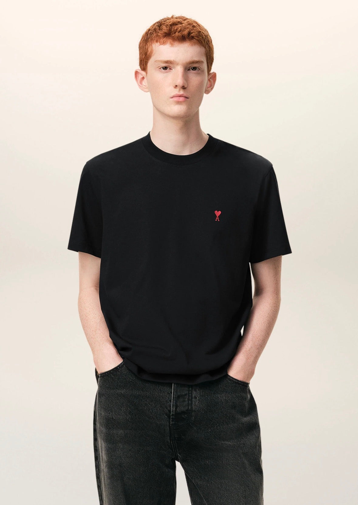 T-Shirt Ami Paris Uomo Nero