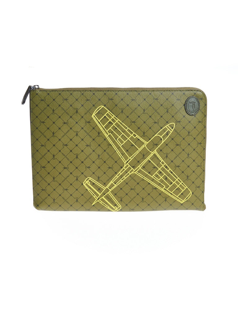Recycled Leather Men's Pouch - False Model - With Zip