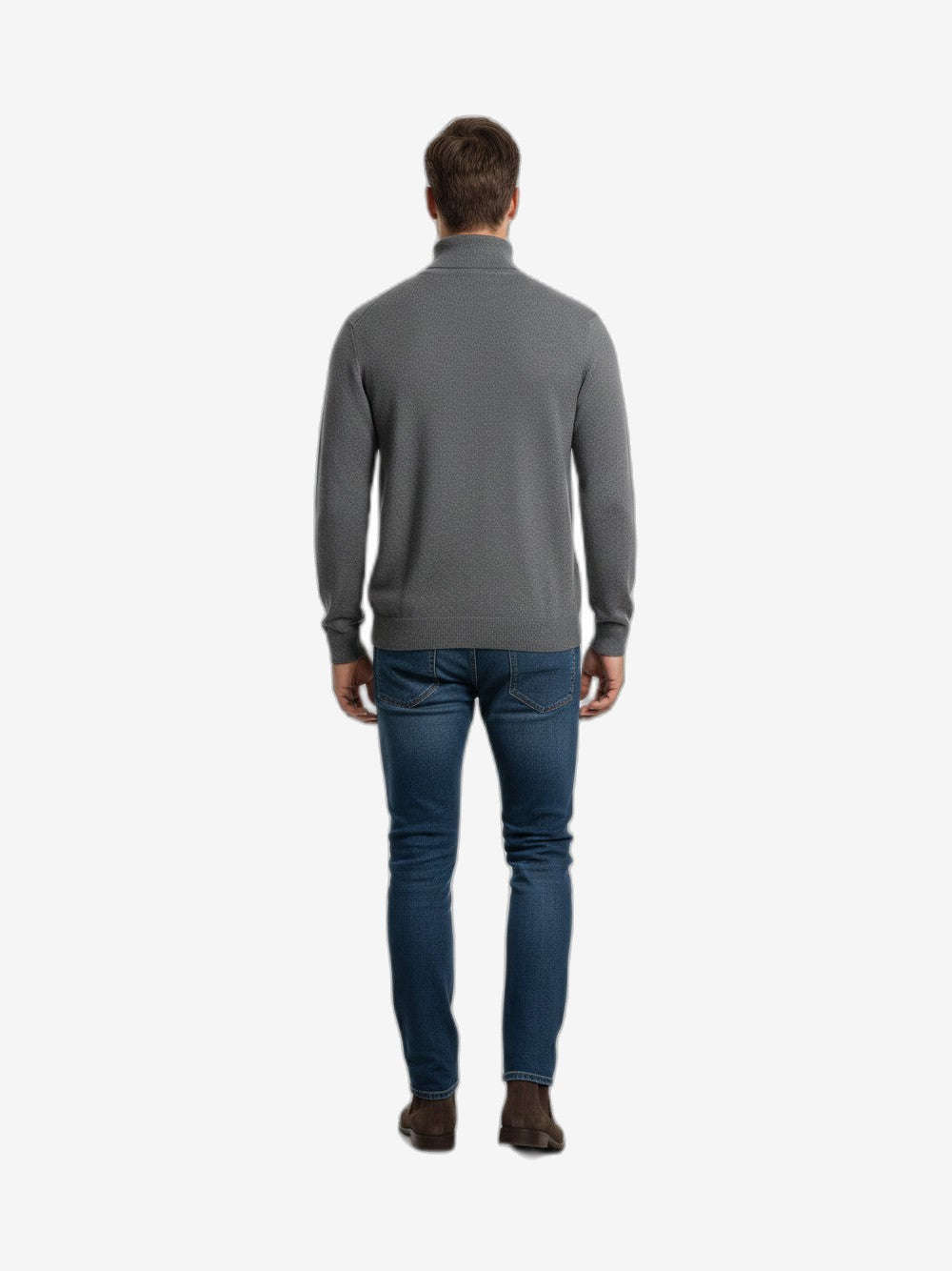 ICEBERG Rollkragenpullover Herren Grau Baumwolle Stehkragen