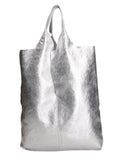 Women's Shoulder Bag - Argenta Style - Lamé Leather