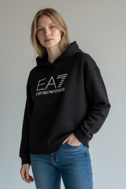 EA7 Felpa Donna Bianco Cotone
