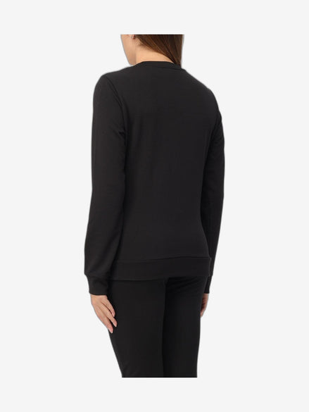 EA7 Felpa Donna Bianco Felpa Girocollo