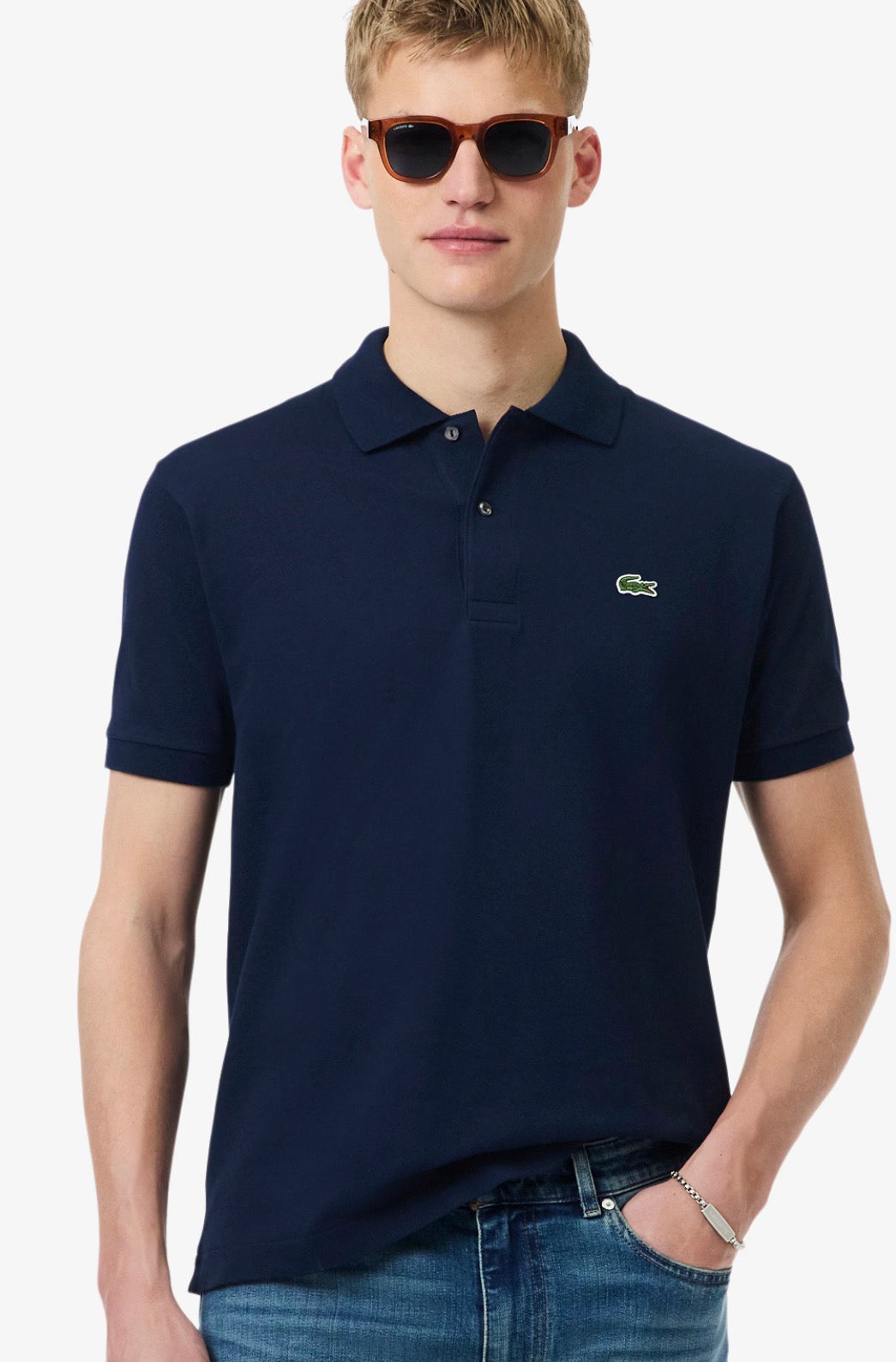 T-Shirt La coste Uomo Blu Navy