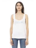 Women's Viscose-Blend & Spandex Tank Top - False Style - Size L