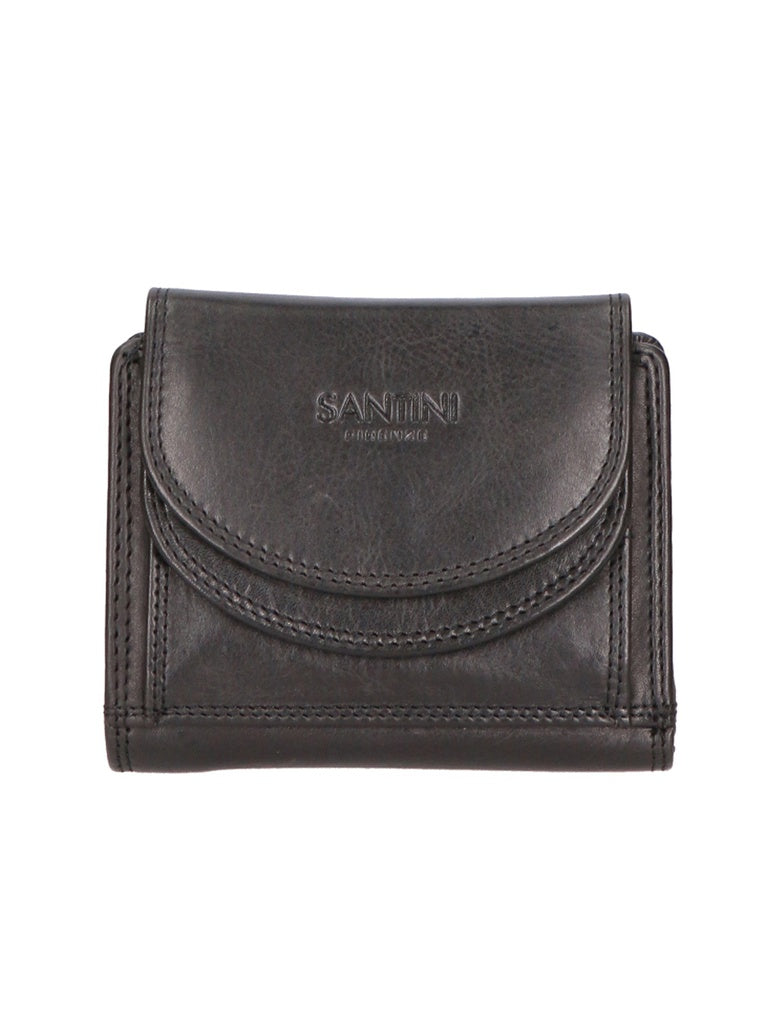 Unisex Genuine Leather Wallet Made in Italy - False Model - Full-Grain Waxed Leather
