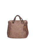 Women's Shoulder Bag - Zaffira Model - 13.8x3.9x15" - Nylon & Leather Mix