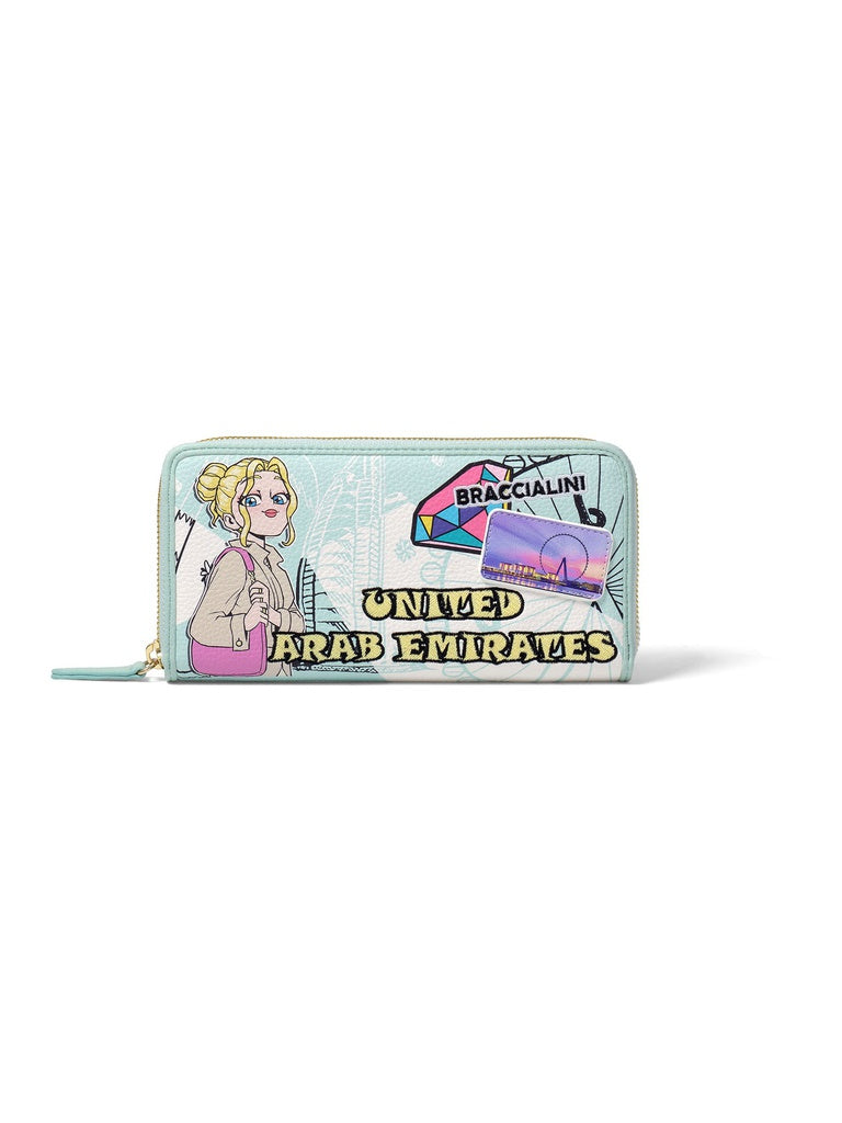 Women's Zip Wallet - Taranto Style - Polyester/Polyurethane Blend