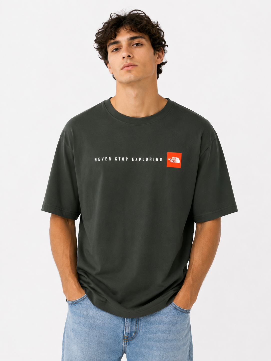 The North Face T-Shirt Uomo Verde Militare