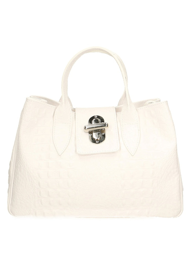 Women's Handbag - Ascoli Model - Embossed Coconut Leather