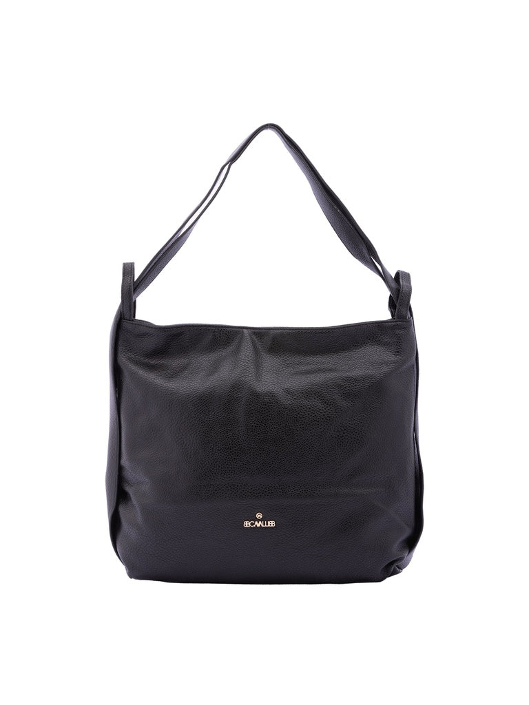 Women's Shoulder Bag - False Design - Faux Leather & Polyester