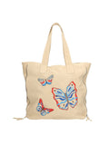 Women's Shoulder Bag - Butterfly Design - Genuine Leather