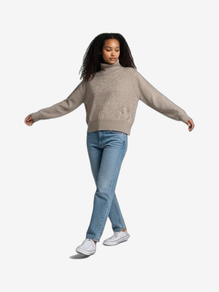 FRESH FLOWER Dolcevita Donna Tortora Cashmere Collo Alto