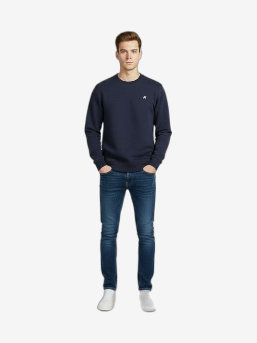 K-WAY Felpa Uomo Bianco Cotone Girocollo