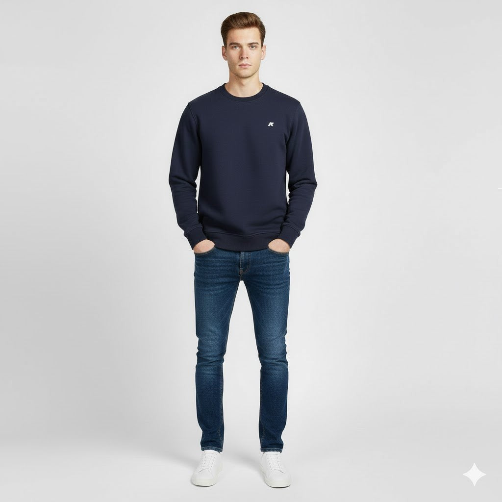 K-WAY Felpa Uomo Bianco Cotone Girocollo