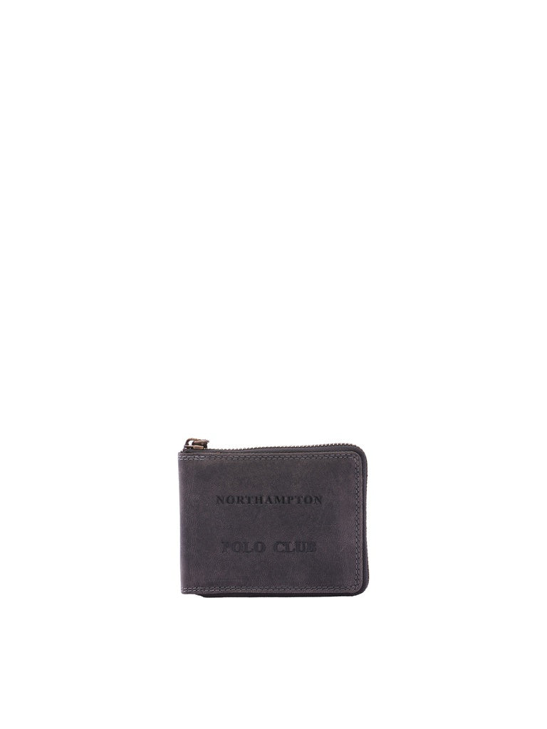 Men's Genuine Leather Wallet - False Model - With Zip