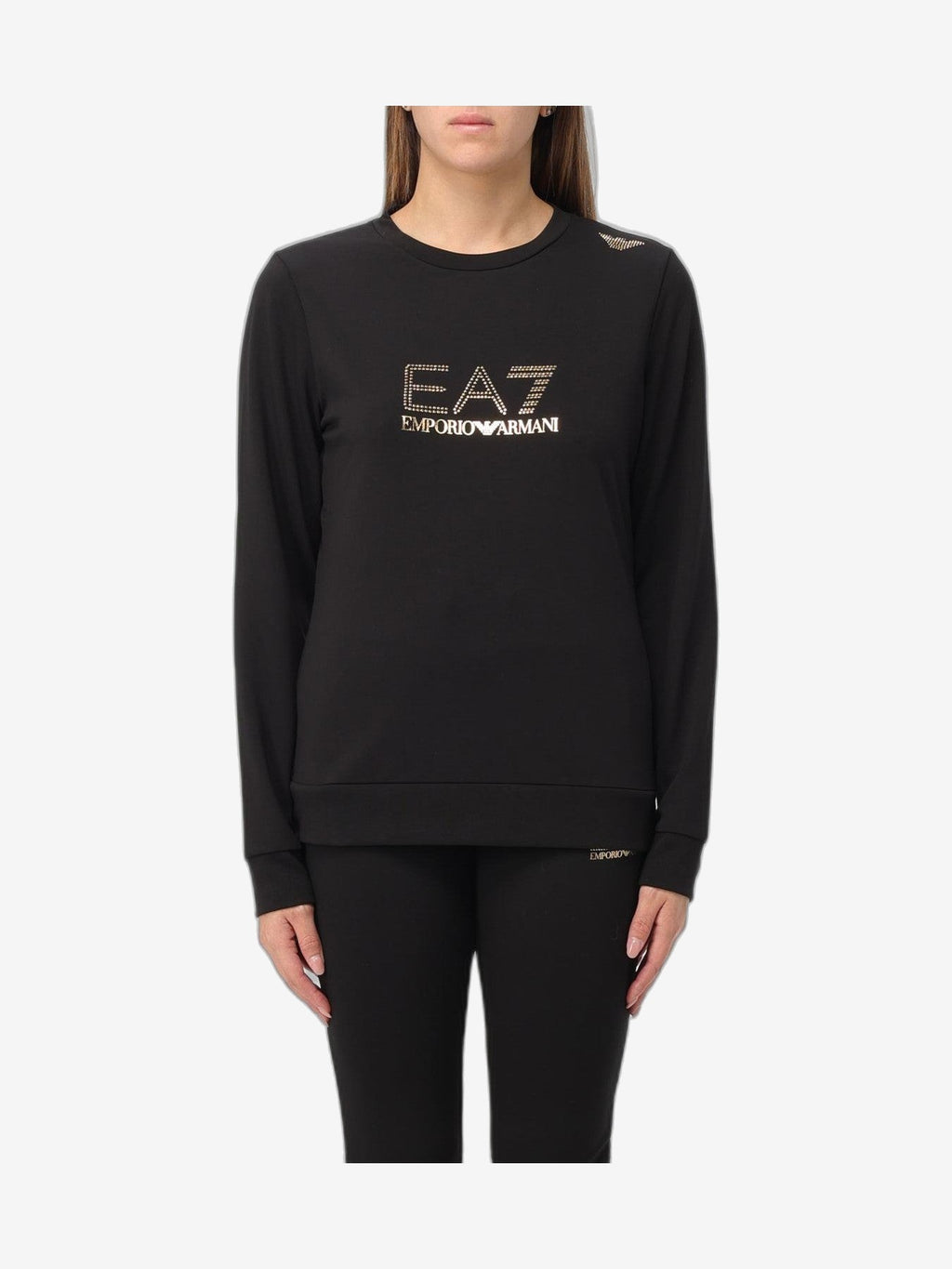 EA7 Damen Sweatshirt Weiß Rundhals-Sweatshirt