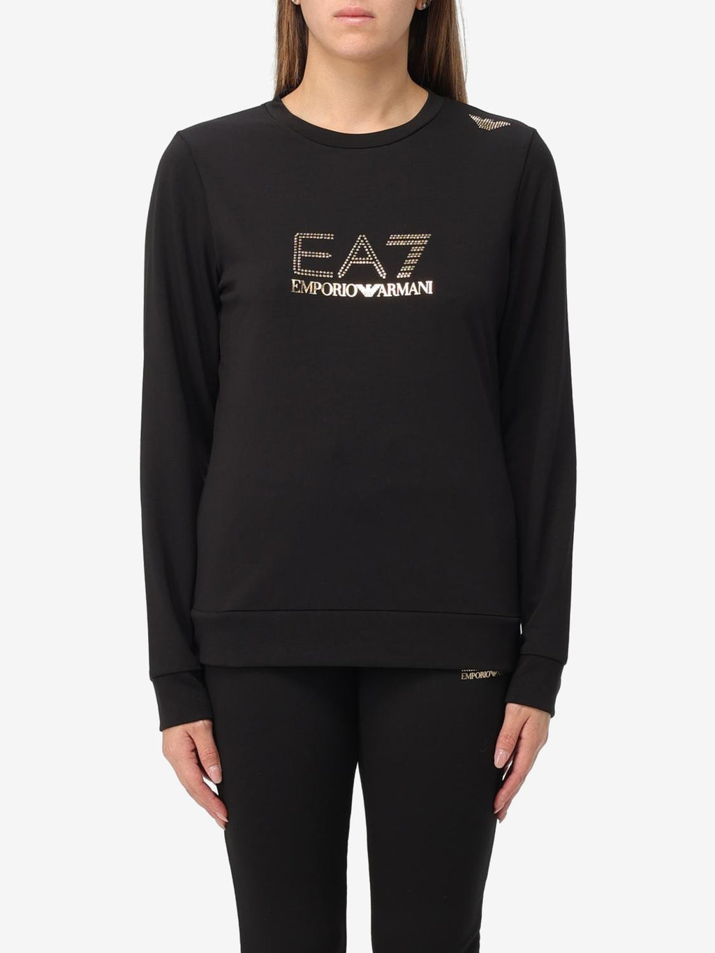 EA7 Damen Sweatshirt Weiß Rundhals-Sweatshirt