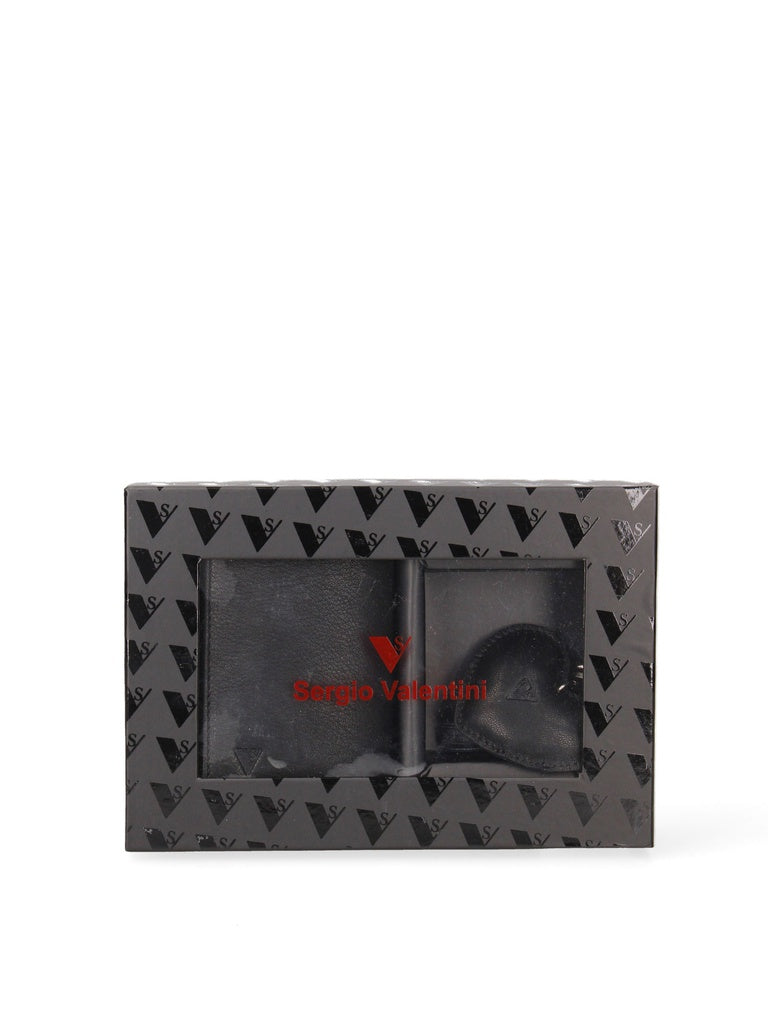 Genuine Leather Wallet & Keychain Set for Men - Valentinio