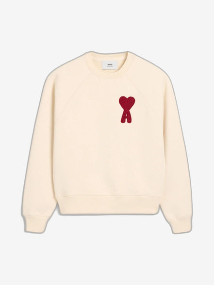 AMI PARIS Felpa Uomo Beige Felpa